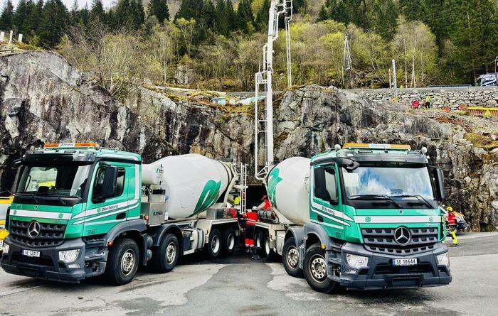 Første leveranse av karbonfri betong